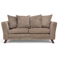 bella 3 seater fabric sofa mink