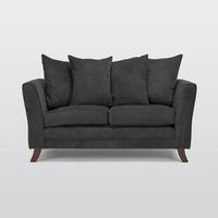 Bella 2 Seater Fabric Sofa Charcoal