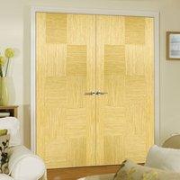 Bespoke Apollo Oak Flush Door Pair - Prefinished