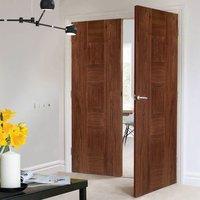 Bespoke Catalonia Flush Walnut Door Pair - Prefinished