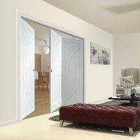 Bespoke Thrufold Treviso White Primed Flush Folding 2+1 Door