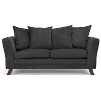 bella 3 seater fabric sofa charcoal