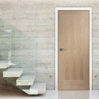 Bespoke Varese Oak Flush Fire Door with Aluminium Inlay - 1/2 Hour Fire Rated - Prefinished