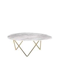 beleven organic coffee table white marble