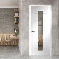 Bespoke Palermo 1L White Primed Glazed Door