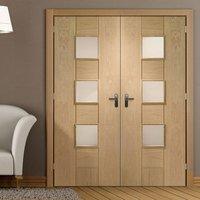 bespoke messina oak glazed door pair