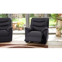 belvedere reclining armchair black