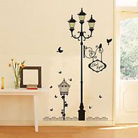 Beautiful PVC Bird Street Romantic Love Wall Stickers