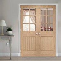 bespoke suffolk oak 6l glazed door pair prefinished