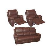 Bentley Leather 3 Seater Plus 2 Chairs