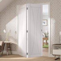 bespoke thrufold verona white primed flush folding 20 door