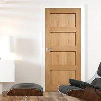 Bespoke Contemporary 4 Panel Oak Fire Rated Door