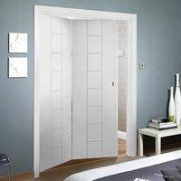 bespoke thrufold messina white primed flush folding 20 door