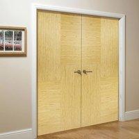 Bespoke Hermes Oak Flush Door Pair - Prefinished