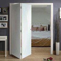 bespoke thrufold salerno white primed flush folding 20 door