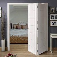 bespoke thrufold palermo white primed flush folding 20 door