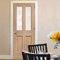 Bespoke Malton Oak Glazed Door without Raised Mouldings - Prefinished