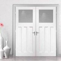 bespoke dx 1930s white primed glazed door pair