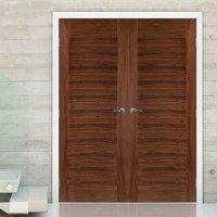 bespoke aragon walnut fire rated door pair prefinished