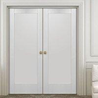 bespoke pattern 10 fire door pair 12 hour fire rated and white primed