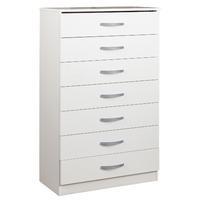 bella 7 chest of drawers white