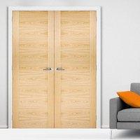 Bespoke Sofia Oak Flush Door Pair - Prefinished