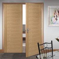 bespoke aragon flush oak door pair prefinished