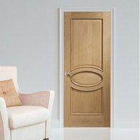 bespoke calabria oak panel door with raised mouldings