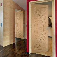 bespoke treviso oak flush panel door prefinished