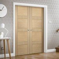 Bespoke Latina Oak Flush Door Pair