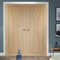 bespoke verona oak flush door pair prefinished