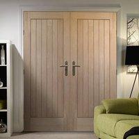 Bespoke Suffolk Oak Fire Door Pair - 1/2 Hour Fire Rated - Prefinished