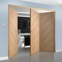 Bespoke Thrufold Monza Oak Folding 2+1 Door