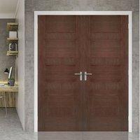 bespoke monaco walnut fire rated door pair prefinished