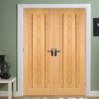 Bespoke Idaho Oak 3 Panel Door Pair