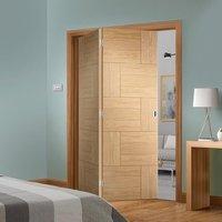 bespoke thrufold ravenna oak flush folding 20 door prefinished