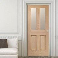 Bespoke Malton Oak Glazed Door with Raised Mouldings