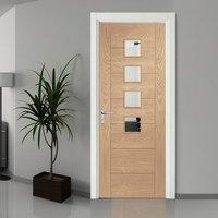 Bespoke Palermo Oak 4L Glazed Door