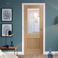 Bespoke Piacenza Oak 1 Panel Glazed Door with Groove Design