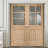 Bespoke Suffolk White Oak 6L Glazed Door Pair