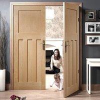 Bespoke DX Oak Panel Door Pair in a 1930\'s Style