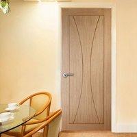 Bespoke Verona Oak Flush Door - 1/2 Hour fire Rated