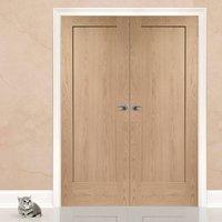 bespoke pattern 10 oak 1 panel door pair