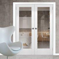 bespoke pattern 10 1l white primed glazed door pair