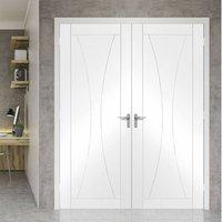 Bespoke Verona White Primed Flush Door Pair