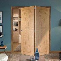 bespoke thrufold verona oak flush folding 20 door prefinished