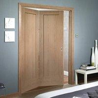 Bespoke Thrufold Pattern 10 Oak 1P Folding 2+0 Door - Prefinished