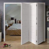 Bespoke Thrufold Palermo White Primed Flush Folding 3+0 Door