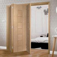 Bespoke Thrufold Messina Oak Solid Folding 3+0 Door