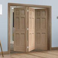 bespoke thrufold colonial oak 6p folding 30 door no raised mouldings